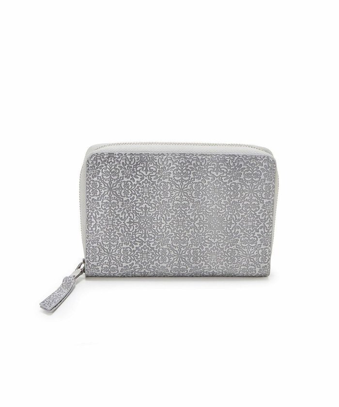 【トプカピ/TOPKAPI】の【TREASURE TOPKAPI】オリジナル エンボスレザー ラウンド パスポート ケース / 財布 インテリア・キッズ・メンズ・レディースファッション・服の通販 founy(ファニー) https://founy.com/ ファッション Fashion レディースファッション Fashion for Women ミニ財布・二つ折り財布 Wallets & Card Cases エレガント 上品 Elegant シルバー Silver, Metallic Silver 財布 Wallet, Purse ボックス Boxy, Box Shape ポケット Pocket, Pocket Detail ラウンド Round, Round Neck 旅行 Travel |ID: prp329100004628626 ipo3291000000033712285