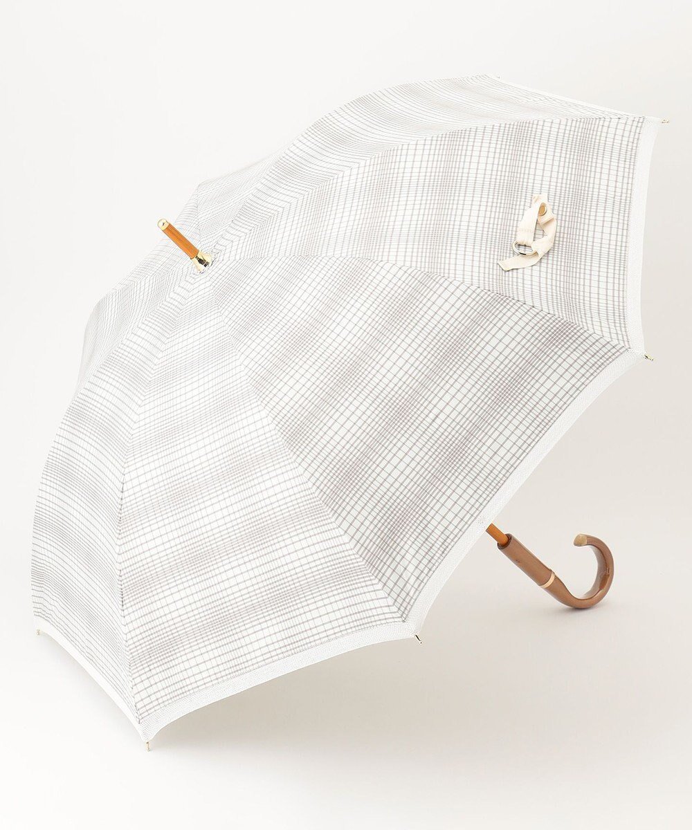 【ムーンバット/MOONBAT】のGRACY(グレイシー) 晴雨兼用日傘 長傘 T/C Neo classic check インテリア・キッズ・メンズ・レディースファッション・服の通販 founy(ファニー) 　ファッション　Fashion　レディースファッション　Fashion for Women　レイングッズ・傘・晴雨兼用傘　Umbrellas & Rain Gear　おすすめ　Recommended / Our Picks　ベーシック　Basic, Essential　傘　Umbrella, Parasol　再入荷　Restock / Back in Stock　日傘　Parasol, UV Umbrella　オフホワイト|ID: prp329100004628636 ipo3291000000033276557
