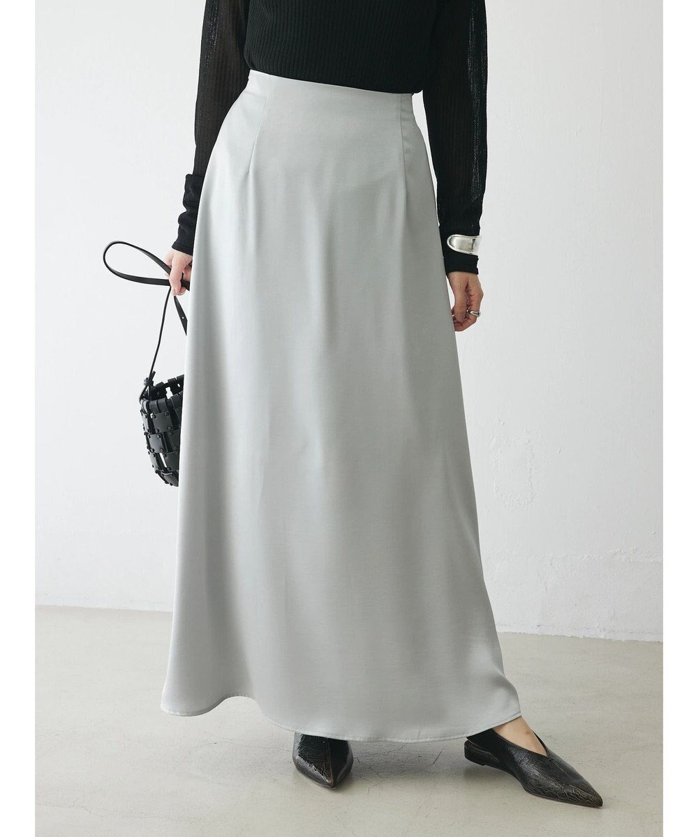 【グリーンパークス/Green Parks】のAnriettMusee サテンナロースカート 人気、トレンドファッション・服の通販 founy(ファニー) 　ファッション　Fashion　レディースファッション　Fashion for Women　スカート　Skirts　エレガント 上品　Elegant　春　Spring　サテン　Satin, Glossy Fabric　シンプル　Simple, Minimal　スリット　Slit, Slit Detail　フランス　France, French　ポケット　Pocket, Pocket Detail　ロング　Long, Long-Length　S/S・春夏　SS, Spring/Summer, Warm Season　再入荷　Restock / Back in Stock　夏　Summer　ビジネス 仕事 通勤　Business / Work / Commuting　 other-1|ID: prp329100004628707 ipo3291000000033277691