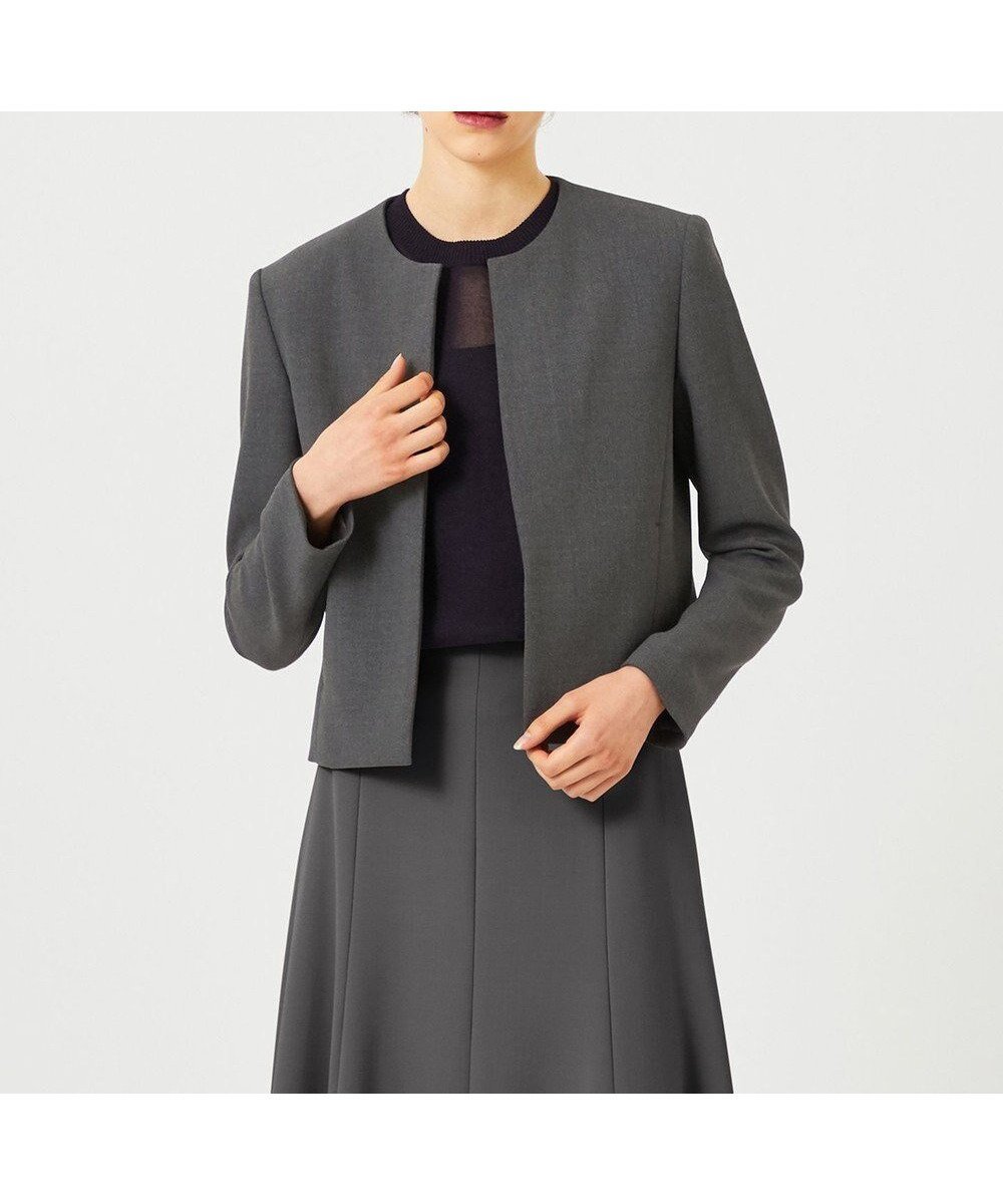 【ベイジ,/BEIGE,】のSOPHIA / ノーカラージャケット インテリア・キッズ・メンズ・レディースファッション・服の通販 founy(ファニー) 　ファッション　Fashion　レディースファッション　Fashion for Women　アウター　Coat / Outerwear Collection　レディースジャケット・軽アウター　Jackets　ノーカラージャケット / シンプル上品コーデ　Collarless Jackets　エレガント 上品　Elegant　カーディガン　Cardigan, Knitwear　コンパクト　Compact, Small Size　ショート　Short, Short Length　ジャケット　Jacket, Outerwear　ストレッチ　Stretch, Stretchy Fabric　夏　Summer　S/S・春夏　SS, Spring/Summer, Warm Season　A/W・秋冬　Autumn/Winter　C.Gray|ID: prp329100004629382 ipo3291000000033552167