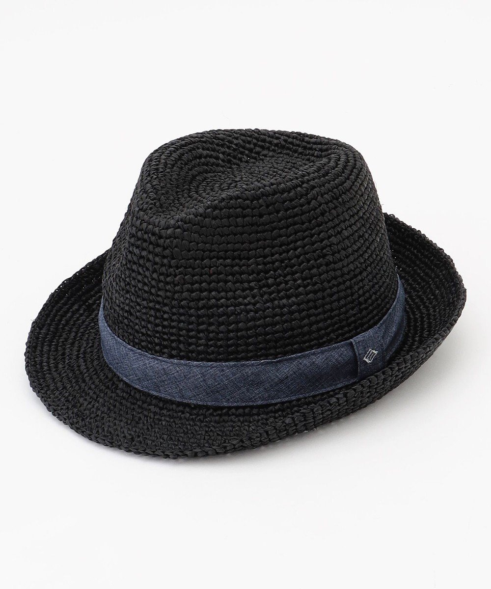【ジョセフ アブード/JOSEPH ABBOUD / MEN】の【ナチュラルな風合い】ラフィアメランジハット インテリア・キッズ・メンズ・レディースファッション・服の通販 founy(ファニー) 　ファッション　Fashion　メンズファッション　Fashion for Men　ラフィア　Raffia, Natural Straw　夏　Summer　帽子　Hat, Headwear　軽量　Lightweight, Ultra Light　ブラック系|ID: prp329100004629414 ipo3291000000033286596