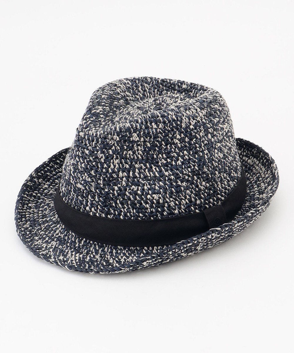 【ジョセフ アブード/JOSEPH ABBOUD / MEN】の【ナチュラルな風合い】ラフィアメランジハット インテリア・キッズ・メンズ・レディースファッション・服の通販 founy(ファニー) 　ファッション　Fashion　メンズファッション　Fashion for Men　ラフィア　Raffia, Natural Straw　夏　Summer　帽子　Hat, Headwear　軽量　Lightweight, Ultra Light　ネイビー系|ID: prp329100004629414 ipo3291000000033286598