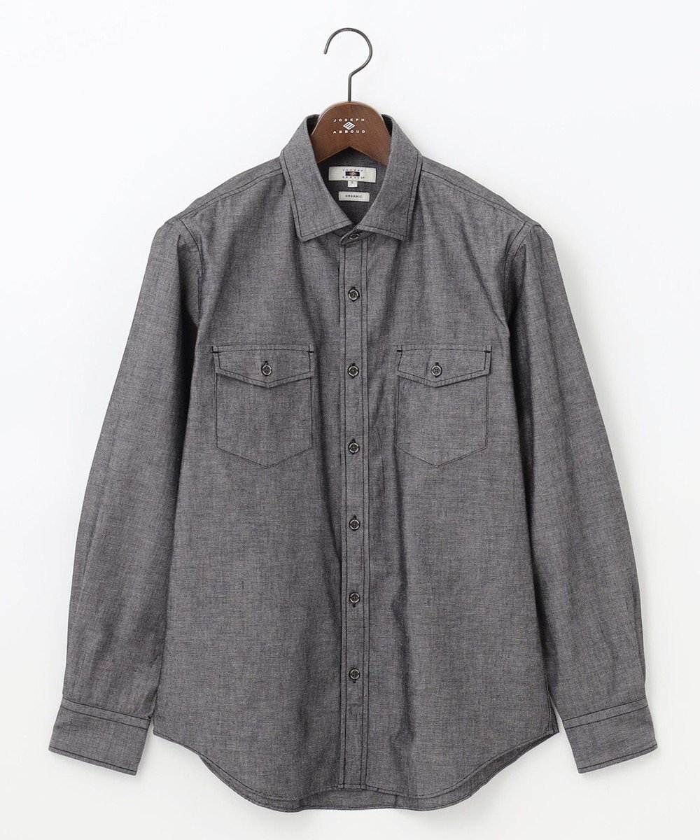 【ジョセフ アブード/JOSEPH ABBOUD / MEN】の【JOE COTTON使用】オーガニックコットンダンガリー シャツ 人気、トレンドファッション・服の通販 founy(ファニー) 　ファッション　Fashion　メンズファッション　Fashion for Men　トップス・カットソー　Cut & Sew Tops　メンズシャツ　Shirts　インナー　Innerwear　シャンブレー　Chambray, Denim-Like Fabric　シンプル　Simple, Minimal　ジャケット　Jacket, Outerwear　ダンガリー　Dungaree, Chambray　ヴィンテージ　Vintage Style　再入荷　Restock / Back in Stock　別注　Limited Edition, Custom Order　夏　Summer　春　Spring　S/S・春夏　SS, Spring/Summer, Warm Season　 other-1|ID: prp329100004629416 ipo3291000000033286633