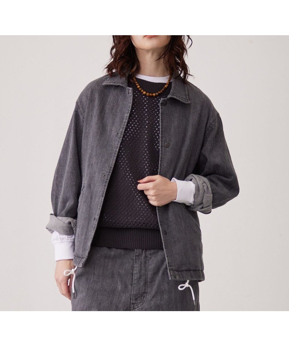 【ジェイプレスヨークストリート/J.PRESS YORK STREET】の【UNISEX】デニムコーチジャケット インテリア・キッズ・メンズ・レディースファッション・服の通販 founy(ファニー) 　ファッション　Fashion　レディースファッション　Fashion for Women　アウター　Coat / Outerwear Collection　レディースジャケット・軽アウター　Jackets　デニムジャケット / カジュアルアウター　Denim Jackets　春　Spring　ジャケット　Jacket, Outerwear　デニム　Denim, Jeans Material　トレーナー　Sweatshirt, Trainer　定番　Standard, Basic Item　バランス　Balance, Style Balance　ユニセックス　Unisex, Genderless　S/S・春夏　SS, Spring/Summer, Warm Season　再入荷　Restock / Back in Stock　夏　Summer　グレー系|ID: prp329100004629418 ipo3291000000033286660