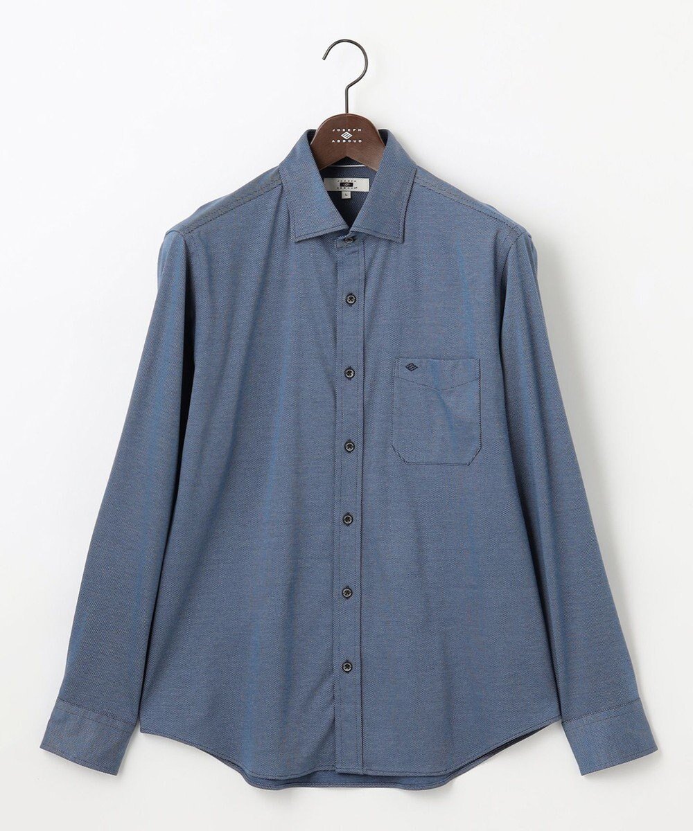 【ジョセフ アブード/JOSEPH ABBOUD / MEN】の【ジャージーシャツで快適な着心地】コンパクトジャージー バーズアイ シャツ インテリア・キッズ・メンズ・レディースファッション・服の通販 founy(ファニー) 　ファッション　Fashion　メンズファッション　Fashion for Men　トップス・カットソー　Cut & Sew Tops　メンズシャツ　Shirts　コンパクト　Compact, Small Size　シャンブレー　Chambray, Denim-Like Fabric　シンプル　Simple, Minimal　ストレッチ　Stretch, Stretchy Fabric　無地　Plain, Solid Color　A/W・秋冬　Autumn/Winter　エレガント 上品　Elegant　ダルブルー系|ID: prp329100004629422 ipo3291000000033463197