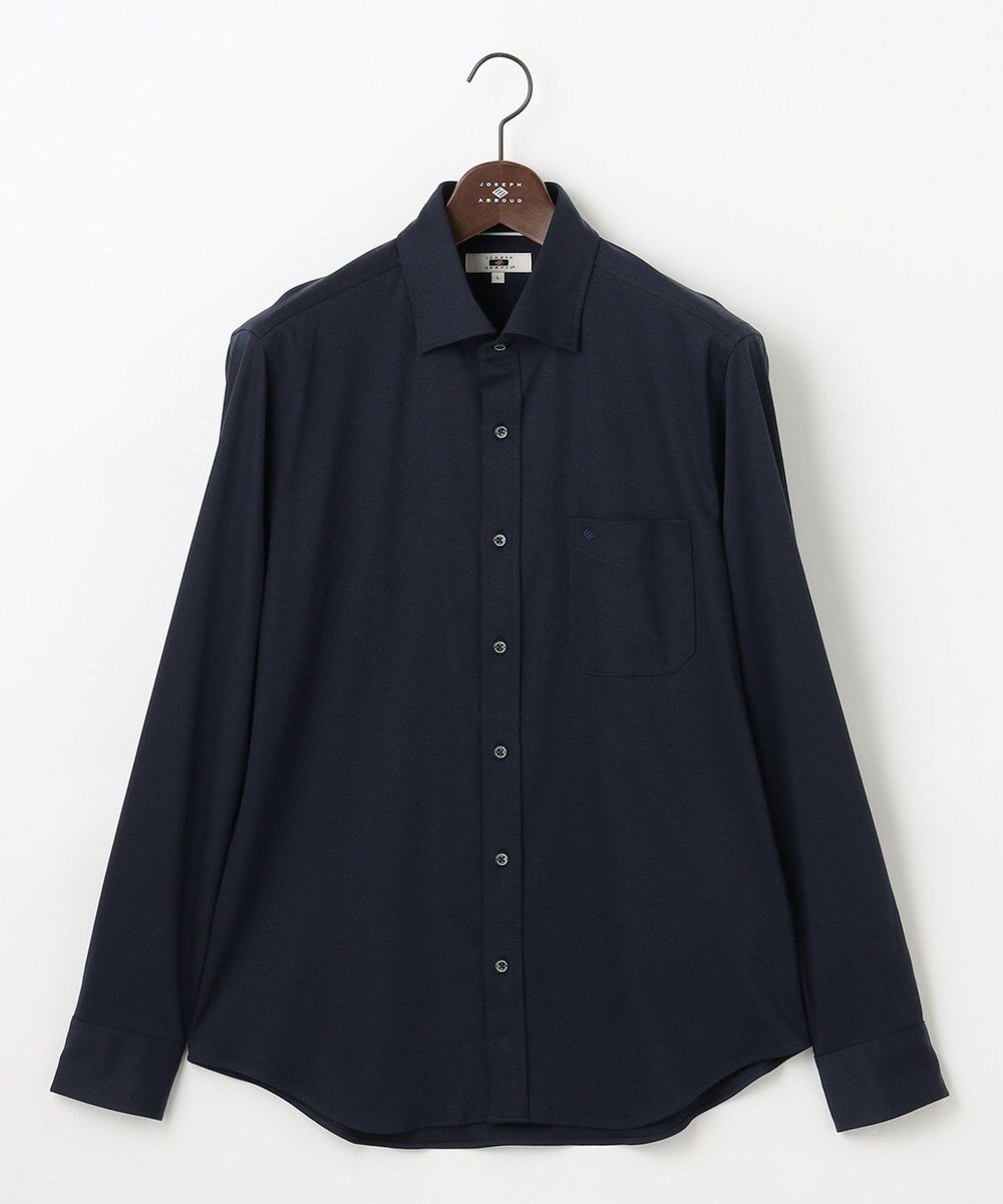 【ジョセフ アブード/JOSEPH ABBOUD / MEN】の【ジャージーシャツで快適な着心地】コンパクトジャージー バーズアイ シャツ インテリア・キッズ・メンズ・レディースファッション・服の通販 founy(ファニー) 　ファッション　Fashion　メンズファッション　Fashion for Men　トップス・カットソー　Cut & Sew Tops　メンズシャツ　Shirts　コンパクト　Compact, Small Size　シャンブレー　Chambray, Denim-Like Fabric　シンプル　Simple, Minimal　ストレッチ　Stretch, Stretchy Fabric　無地　Plain, Solid Color　A/W・秋冬　Autumn/Winter　エレガント 上品　Elegant　ネイビー系|ID: prp329100004629422 ipo3291000000033463198