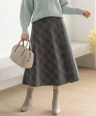【エニィ スィス/any SiS】の【洗える】サイドプリーツチェックフレア スカート ブラウンチェック|ID: prp329100004629643 ipo3291000000034495745