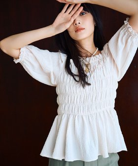 【ハッシュニュアンス/#Newans】の2WAYシャーリングペプラムブラウス 人気、トレンドファッション・服の通販 founy(ファニー) ファッション Fashion レディースファッション Fashion for Women トップス・カットソー Cut & Sew Tops シャツ・ブラウス・オフィスカジュアル Elegant Blouses & Button-Ups シャーリング Shirring, Ruched ショルダー Shoulder, Shoulder Strap スクエア Square, Square Shape タートルネック Turtleneck, High Neck フェミニン Feminine, Girly ペプラム Peplum, Flared Hem 再入荷 Restock / Back in Stock 夏 Summer 春 Spring S/S・春夏 SS, Spring/Summer, Warm Season |ID:prp329100004629775