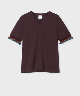 【ポール スミス/Paul Smith】のストライプ フリル 半袖Tシャツ 人気、トレンドファッション・服の通販 founy(ファニー) ファッション Fashion レディースファッション Fashion for Women トップス・カットソー Cut & Sew Tops シャツ・ブラウス・オフィスカジュアル Elegant Blouses & Button-Ups ロングTシャツ・Tシャツ Longline T-Shirts & Tees カットソー・ベーシックTシャツ Cut-and-Sewn Tops / Stretch Tees & Basics なめらか Smooth, Silky Texture カットソー Cut and Sewn Top ストライプ Stripe, Striped Pattern ストレッチ Stretch, Stretchy Fabric フェミニン Feminine, Girly フリル Frill, Ruffle 半袖 Short Sleeve, Half Sleeve A/W・秋冬 Autumn/Winter |ID:prp329100004629888