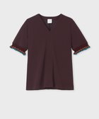 【ポール スミス/Paul Smith】のストライプ フリル 半袖Tシャツ 人気、トレンドファッション・服の通販 founy(ファニー) ファッション Fashion レディースファッション Fashion for Women トップス・カットソー Cut & Sew Tops シャツ・ブラウス・オフィスカジュアル Elegant Blouses & Button-Ups ロングTシャツ・Tシャツ Longline T-Shirts & Tees カットソー・ベーシックTシャツ Cut-and-Sewn Tops / Stretch Tees & Basics なめらか Smooth, Silky Texture カットソー Cut and Sewn Top ストライプ Stripe, Striped Pattern ストレッチ Stretch, Stretchy Fabric フェミニン Feminine, Girly フリル Frill, Ruffle 半袖 Short Sleeve, Half Sleeve A/W・秋冬 Autumn/Winter thumbnail ダークレッド|ID: prp329100004629888 ipo3291000000033353245