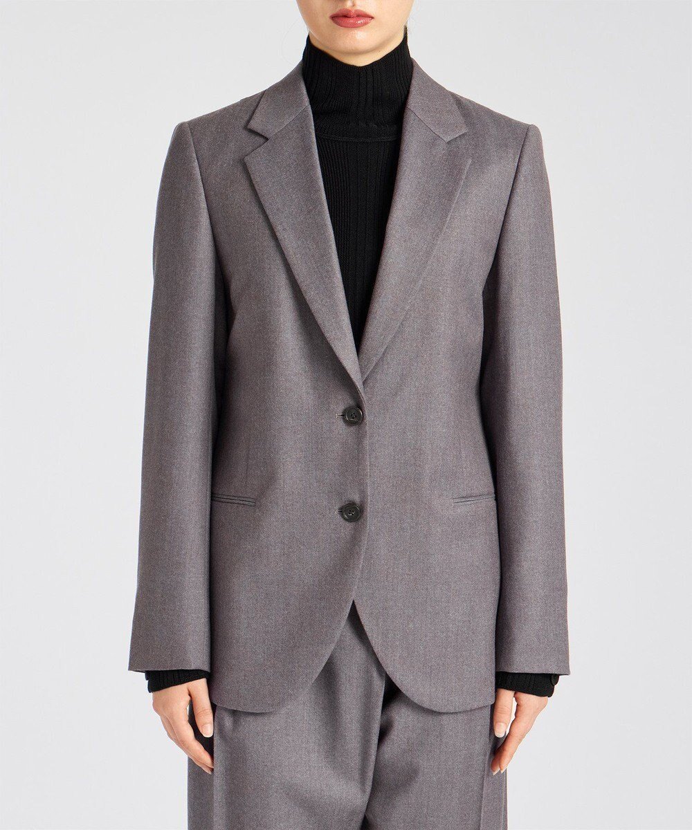 【ポール スミス/Paul Smith】のウールフランネル ジャケット インテリア・キッズ・メンズ・レディースファッション・服の通販 founy(ファニー) 　ファッション　Fashion　レディースファッション　Fashion for Women　アウター　Coat / Outerwear Collection　レディースジャケット・軽アウター　Jackets　テーラードジャケット / 通勤・きれいめスタイル　Tailored Jackets & Blazers　おすすめ　Recommended / Our Picks　なめらか　Smooth, Silky Texture　ジャケット　Jacket, Outerwear　セットアップ　Set-Up, Coordinated Outfit　ライニング　Inner Lining, Inner Fabric, Lined　A/W・秋冬　Autumn/Winter　チャコールグレー|ID: prp329100004630217 ipo3291000000033590802