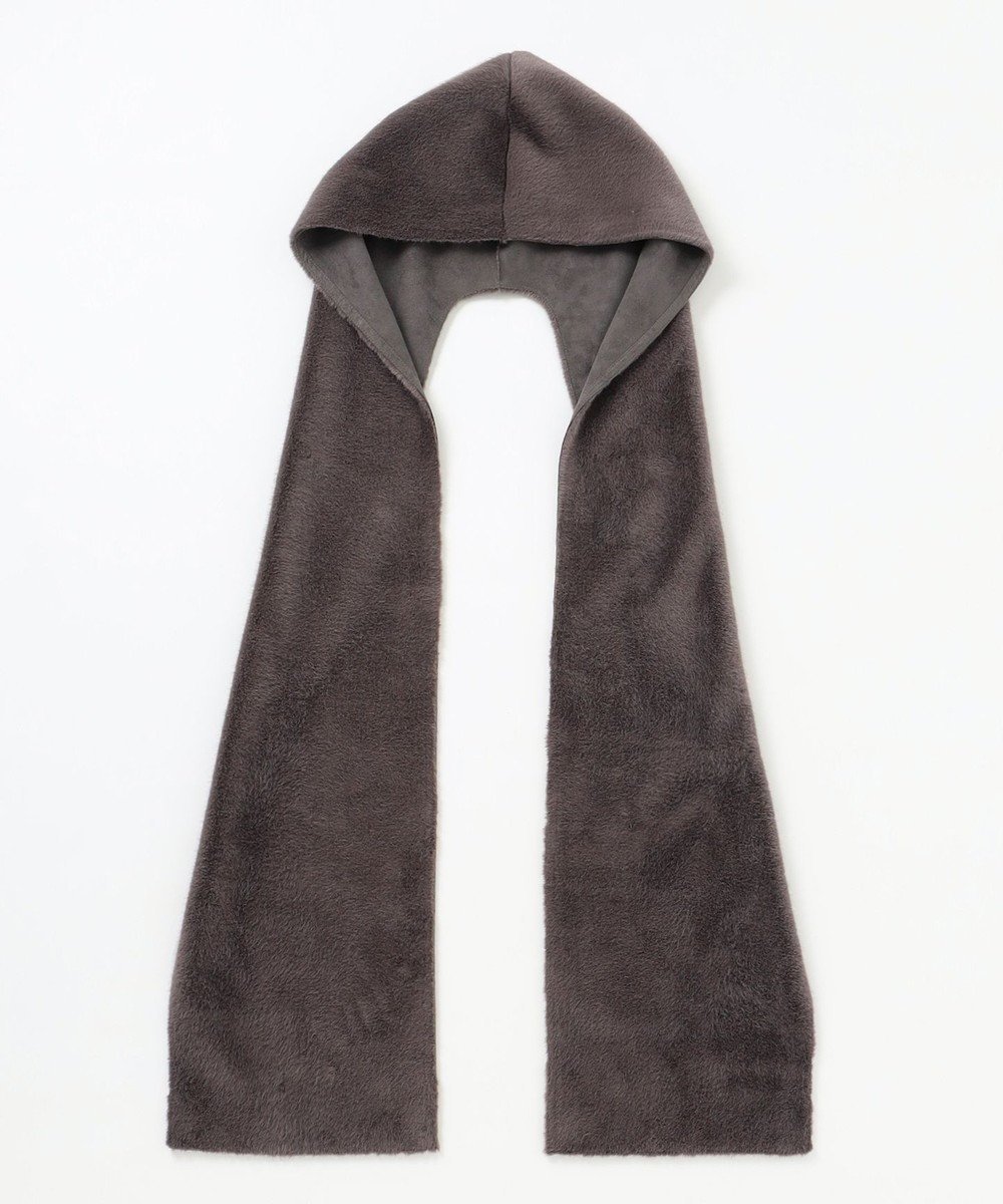 【自由区/JIYU-KU】のエコミンクフード付き ストール インテリア・キッズ・メンズ・レディースファッション・服の通販 founy(ファニー) 　ファッション　Fashion　レディースファッション　Fashion for Women　おすすめ　Recommended / Our Picks　ショール　Shawl, Wrap　ストール　Stole, Wrap　マフラー　Scarf, Muffler　リアル　Real, Realistic　リバーシブル　Reversible, Two-Sided　A/W・秋冬　Autumn/Winter　防寒　Cold Protection, Winter-Ready　ダークブラウン系|ID: prp329100004630245 ipo3291000000034526378