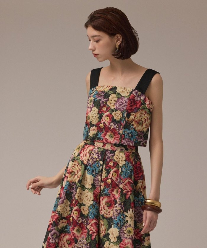 【グレース コンチネンタル/GRACE CONTINENTAL】のアンティークフラワーベアトップ インテリア・キッズ・メンズ・レディースファッション・服の通販 founy(ファニー) https://founy.com/ ファッション Fashion レディースファッション Fashion for Women トップス・カットソー Cut & Sew Tops アンティーク Antique-Inspired インナー Innerwear セットアップ Set-Up, Coordinated Outfit フラワー Flower, Floral モノトーン Monotone, Black and White 夏 Summer 春 Spring S/S・春夏 SS, Spring/Summer, Warm Season |ID: prp329100004630353 ipo3291000000035710390