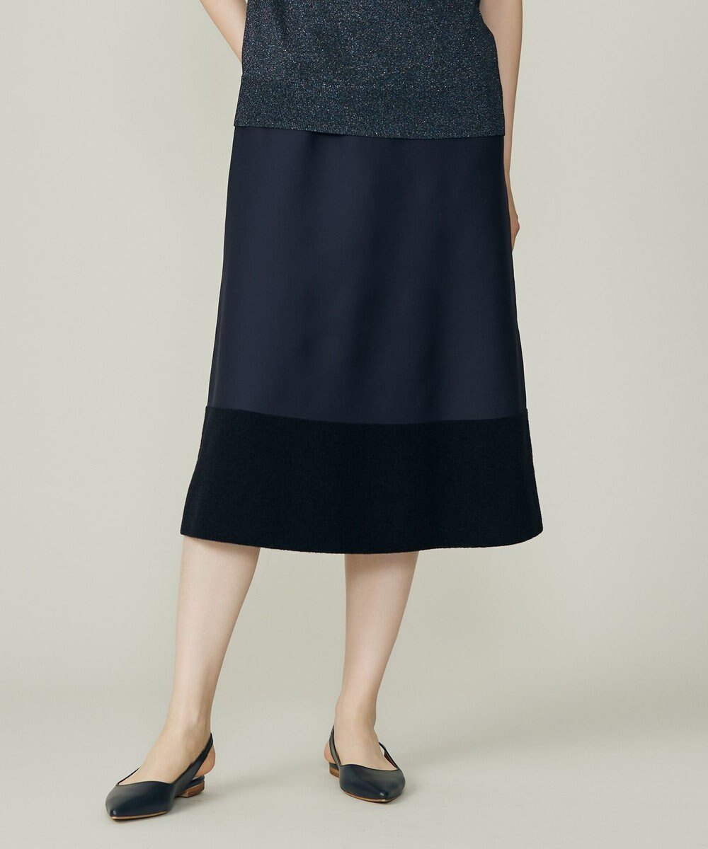 【自由区/JIYU-KU】のモールブロッキングニット スカート インテリア・キッズ・メンズ・レディースファッション・服の通販 founy(ファニー) 　ファッション　Fashion　レディースファッション　Fashion for Women　スカート　Skirts　おすすめ　Recommended / Our Picks　ブロッキング　Color Blocking, Panel Design　A/W・秋冬　Autumn/Winter　軽量　Lightweight, Ultra Light　ネイビー|ID: prp329100004630360 ipo3291000000034189298
