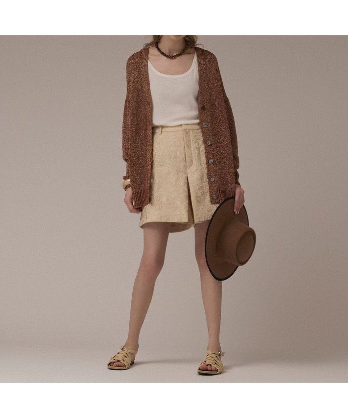 【グレース コンチネンタル/GRACE CONTINENTAL】のリーフジャガードショートパンツ インテリア・キッズ・メンズ・レディースファッション・服の通販 founy(ファニー) https://founy.com/ ファッション Fashion レディースファッション Fashion for Women パンツ Pants & Trousers ショートパンツ・ハーフパンツ High-Waisted & Relaxed Shorts キュロット Culottes, Wide Shorts ショート Short, Short Length シンプル Simple, Minimal ハーフ Half, Half-Length バランス Balance, Style Balance プリーツ Pleats, Pleated ボックス Boxy, Box Shape リラックス Relax, Relaxed Fit リーフ Leaf, Botanical Leaf 夏 Summer 春 Spring S/S・春夏 SS, Spring/Summer, Warm Season |ID: prp329100004630366 ipo3291000000033303673