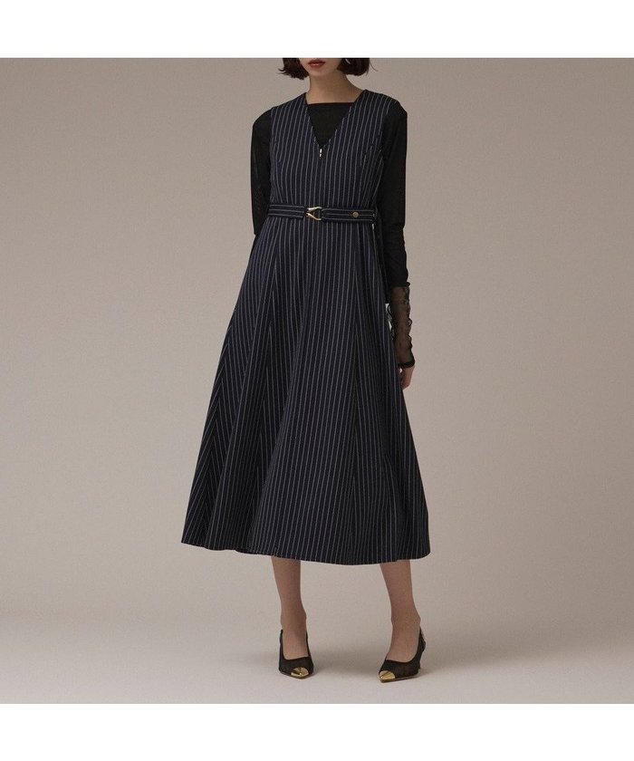 【グレース コンチネンタル/GRACE CONTINENTAL】のストライプジャージワンピース インテリア・キッズ・メンズ・レディースファッション・服の通販 founy(ファニー) https://founy.com/ ファッション Fashion レディースファッション Fashion for Women ワンピース Dresses カットソー Cut and Sewn Top ストライプ Stripe, Striped Pattern ストレッチ Stretch, Stretchy Fabric フィット Fit, Slim Fit フレア Flare, Flared マニッシュ Mannish, Boyish ロング Long, Long-Length 夏 Summer 秋 Autumn A/W・秋冬 Autumn/Winter |ID: prp329100004630376 ipo3291000000033303728