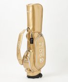 【23区 ゴルフ/NIJYUSANKU GOLF】の【UNISEX】エレガントエナメルキャディバッグ キャスター付きで移動もラクチン ゴールド系|ID: prp329100004630386 ipo3291000000033303789