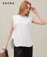 【23区/NIJYUSANKU】の【SACRA】ベアワッフル カットソー 人気、トレンドファッション・服の通販 founy(ファニー) ファッション Fashion レディースファッション Fashion for Women トップス・カットソー Cut & Sew Tops シャツ・ブラウス・オフィスカジュアル Elegant Blouses & Button-Ups ロングTシャツ・Tシャツ Longline T-Shirts & Tees カットソー・ベーシックTシャツ Cut-and-Sewn Tops / Stretch Tees & Basics インナー Innerwear 春 Spring カッティング Cutting Detail カットソー Cut and Sewn Top コレクション Collection, Seasonal Line サロペット Overalls, Salopette ショルダー Shoulder, Shoulder Strap スリット Slit, Slit Detail ドレープ Drape, Draping Fabric ミックス Mix, Mixed Style ワッフル Waffle, Waffle Knit S/S・春夏 SS, Spring/Summer, Warm Season おすすめ Recommended / Our Picks 夏 Summer 2024年 2024 2024春夏・S/S Spring/Summer 2024 SS24 |ID:prp329100004630495