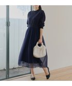 【ティアクラッセ/Tiaclasse】の【洗える】チュールレースドッキングワンピース ネイビー|ID: prp329100004630502 ipo3291000000033569668