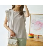【組曲/KUMIKYOKU】のJazzy-Jersey フリル袖Tシャツ 人気、トレンドファッション・服の通販 founy(ファニー) ファッション Fashion レディースファッション Fashion for Women トップス・カットソー Cut & Sew Tops シャツ・ブラウス・オフィスカジュアル Elegant Blouses & Button-Ups ロングTシャツ・Tシャツ Longline T-Shirts & Tees カットソー・ベーシックTシャツ Cut-and-Sewn Tops / Stretch Tees & Basics ボリューム袖・フリルスリーブブラウス Voluminous & Ruffle Sleeves / Puffy Sleeve Tops おすすめ Recommended / Our Picks カットソー Cut and Sewn Top コンパクト Compact, Small Size ショート Short, Short Length スリーブ Sleeve, Long Sleeve / Short Sleeve デニム Denim, Jeans Material フリル Frill, Ruffle フレンチ French, French Style 再入荷 Restock / Back in Stock 夏 Summer 春 Spring S/S・春夏 SS, Spring/Summer, Warm Season thumbnail グレーピンク系|ID: prp329100004630594 ipo3291000000033309020