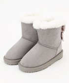 【エニィ/ANY / KIDS】のフェイクムートンリボンブーツ グレー|ID: prp329100004630890 ipo3291000000034321924