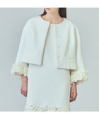 【グレース コンチネンタル/GRACE CONTINENTAL】のフラワーチュール切替ジャケット ホワイト|ID: prp329100004630896 ipo3291000000033577325