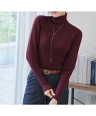 【ティアクラッセ/Tiaclasse】の【新色追加・洗える】リブタートルニット ボルドー|ID: prp329100004630914 ipo3291000000035512337