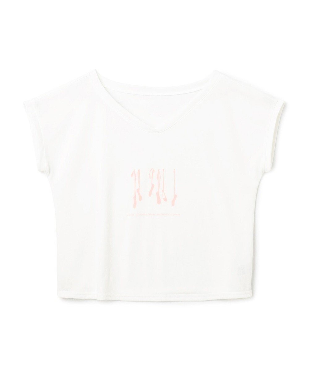 【チャコット/Chacott】のTシャツ インテリア・キッズ・メンズ・レディースファッション・服の通販 founy(ファニー) 　ファッション　Fashion　レディースファッション　Fashion for Women　トップス・カットソー　Cut & Sew Tops　シャツ・ブラウス・オフィスカジュアル　Elegant Blouses & Button-Ups　ロングTシャツ・Tシャツ　Longline T-Shirts & Tees　プリント　Print, Printed Pattern　オフホワイト|ID: prp329100004630984 ipo3291000000033476077