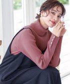 【ティアクラッセ/Tiaclasse】の【洗える】タートルボタンニットトップス ピンク|ID: prp329100004630987 ipo3291000000035520531