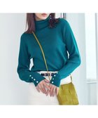 【ティアクラッセ/Tiaclasse】の【洗える】タートルボタンニットトップス ターコイズ|ID: prp329100004630987 ipo3291000000035520532