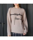 【ティアクラッセ/Tiaclasse】の【洗える】テープ刺繍ロゴニットトップス ベージュ|ID: prp329100004630993 ipo3291000000033490813