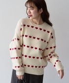 【グリーンパークス/Green Parks】の・swing by ハートクルーネックニット Ivory|ID: prp329100004631037 ipo3291000000033316971