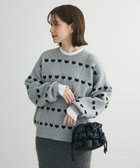 【グリーンパークス/Green Parks】の・swing by ハートクルーネックニット Gray|ID: prp329100004631037 ipo3291000000033316972