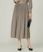 【自由区/JIYU-KU】の【セットアップ対応・洗える】ライトサテンプリーツ スカート カーキ×オフ|ID: prp329100004631059 ipo3291000000033317755