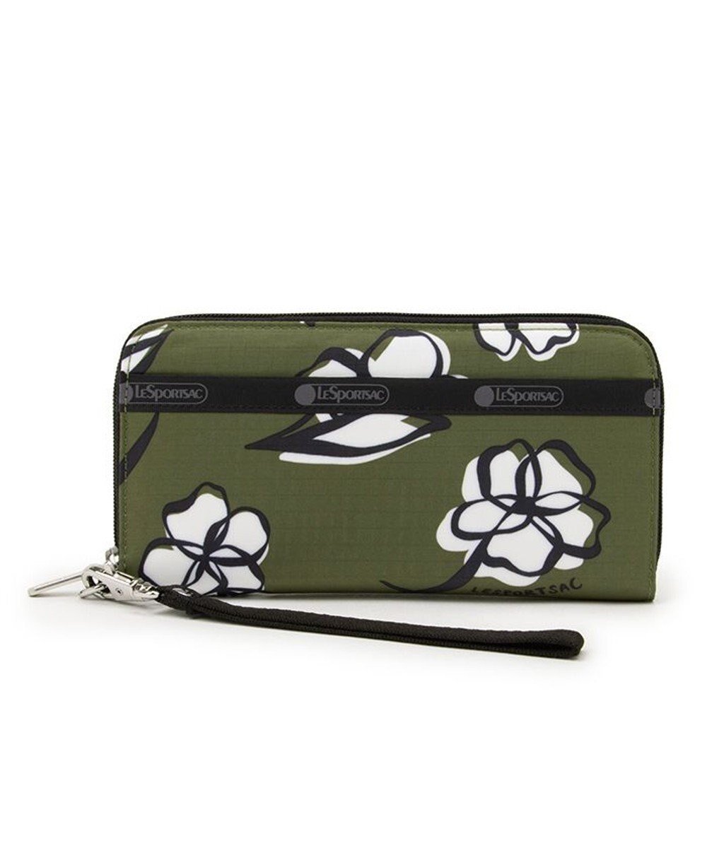 【レスポートサック/LeSportsac】のTECH WALLET WRISTLET/オリーブフローラルシルエット インテリア・キッズ・メンズ・レディースファッション・服の通販 founy(ファニー) 　ファッション　Fashion　レディースファッション　Fashion for Women　ミニ財布・二つ折り財布　Wallets & Card Cases　ウォレット　Wallet　財布　Wallet, Purse　フラワー　Flower, Floral　プリント　Print, Printed Pattern　ポケット　Pocket, Pocket Detail　ラウンド　Round, Round Neck　旅行　Travel　エレガント 上品　Elegant　オリーブフローラルシルエット|ID: prp329100004631077 ipo3291000000033317947