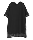 【グリーンパークス/Green Parks】の半袖メッシュドッキングチュニック Black|ID: prp329100004631097 ipo3291000000033592014