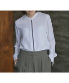 【アイシービー/iCB】の【新色追加・WEB限定カラーあり】BackSatinAmunzen バンドカラーブラウス 人気、トレンドファッション・服の通販 founy(ファニー) ファッション Fashion レディースファッション Fashion for Women トップス・カットソー Cut & Sew Tops シャツ・ブラウス・オフィスカジュアル Elegant Blouses & Button-Ups インナー Innerwear サテン Satin, Glossy Fabric スーツ Suit, Formalwear 定番 Standard, Basic Item 人気 Popular, Best Seller ハイネック High Neck, Mock Neck プリント Print, Printed Pattern A/W・秋冬 Autumn/Winter 夏 Summer セレモニー Ceremony ビジネス 仕事 通勤 Business / Work / Commuting 2025年 2025 2025-2026秋冬・A/W Autumn/Winter 2025–26 AW25–26 thumbnail オフホワイト系|ID: prp329100004631109 ipo3291000000034109398