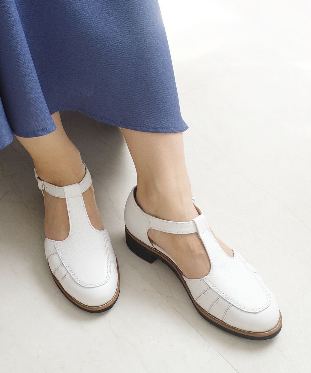 【ポインター/Pointer】の本革 通気性Tストラップパンプス インテリア・キッズ・メンズ・レディースファッション・服の通販 founy(ファニー) ファッション Fashion レディースファッション Fashion for Women クッション Cushion, Throw Pillow 軽量 Lightweight, Ultra Light サンダル Sandals, Summer Shoes ストラップパンプス Strap Pumps, Strappy Heels スリット Slit, Slit Detail メッシュ Mesh, Net Fabric ラップ Wrap, Wrap Design エレガント 上品 Elegant ホワイト|ID: prp329100004631115 ipo3291000000033318427