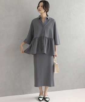 【組曲/KUMIKYOKU】 ジョーゼットジャージーナロータイト スカート人気、トレンドファッション・服の通販 founy(ファニー) ファッション Fashion レディースファッション Fashion for Women スカート Skirts ギャザー Gathered, Ruffled シンプル Simple, Minimal ジョーゼット Georgette, Semi-Sheer Fabric ストレッチ Stretch, Stretchy Fabric ダブル Double, Double-Breasted ブルゾン Blouson, Bomber Jacket ポケット Pocket, Pocket Detail A/W・秋冬 Autumn/Winter 夏 Summer エレガント 上品 Elegant |ID:prp329100004631125