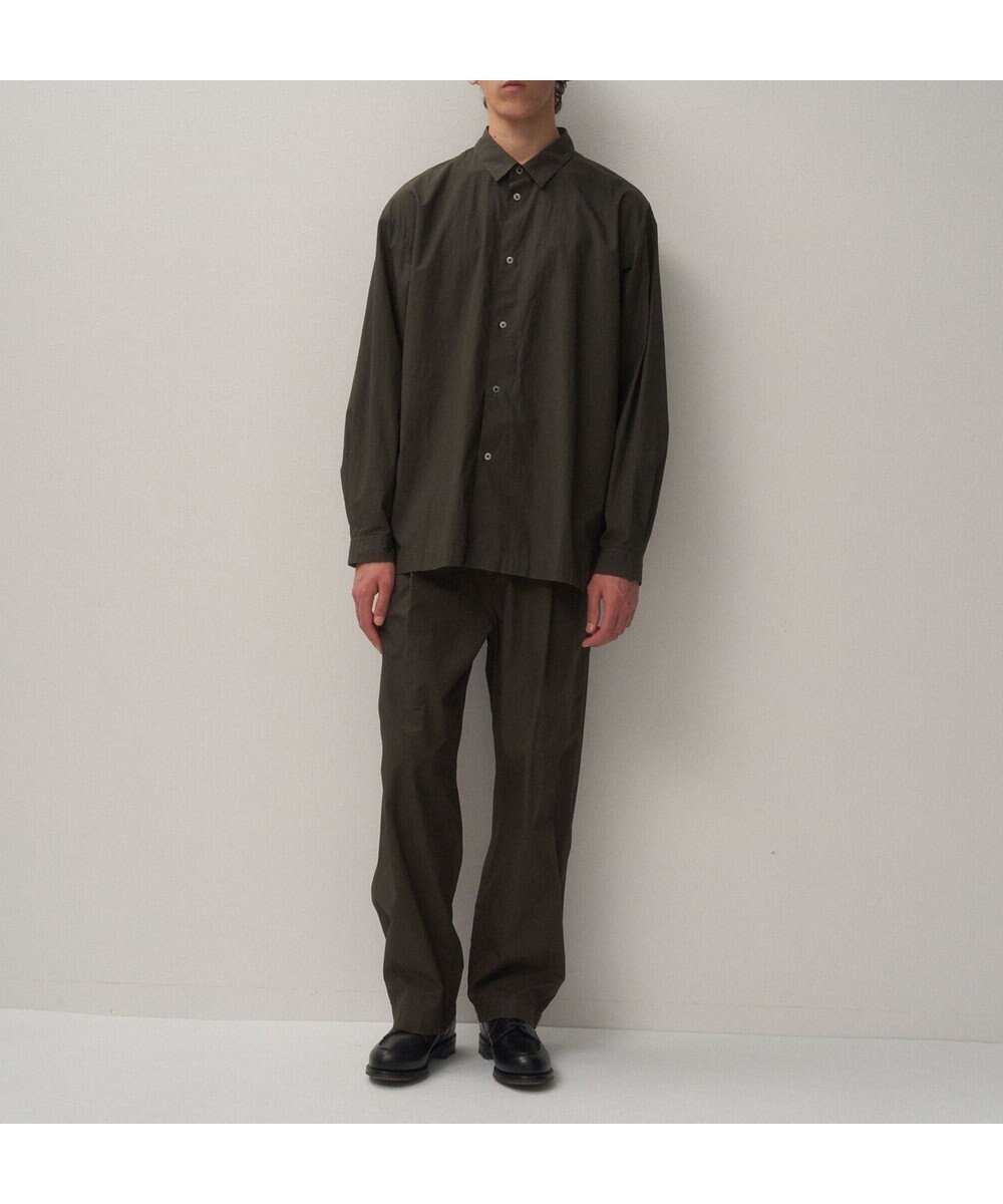 【エイトン/ATON】のSHRINK COTTON LAWN ワイドシャツ - UNISEX インテリア・キッズ・メンズ・レディースファッション・服の通販 founy(ファニー) 　ファッション　Fashion　レディースファッション　Fashion for Women　トップス・カットソー　Cut & Sew Tops　シャツ・ブラウス・オフィスカジュアル　Elegant Blouses & Button-Ups　ユニセックス　Unisex, Genderless　タンブラー　Tumbler, Travel Mug　ワイド　Wide, Wide Fit　夏　Summer　S/S・春夏　SS, Spring/Summer, Warm Season　A/W・秋冬　Autumn/Winter　DARK BROWN|ID: prp329100004631156 ipo3291000000033318875