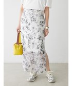 【グリーンパークス/Green Parks】のモノトーンフラワータイトスカート Off White|ID: prp329100004631272 ipo3291000000034249267