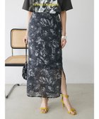 【グリーンパークス/Green Parks】のモノトーンフラワータイトスカート Black|ID: prp329100004631272 ipo3291000000034249269