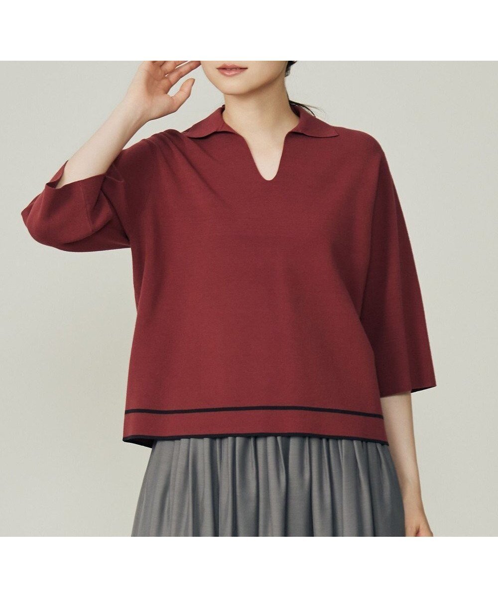 【自由区/JIYU-KU】のレーヨンストレッチスキッパー ニット インテリア・キッズ・メンズ・レディースファッション・服の通販 founy(ファニー) ファッション Fashion レディースファッション Fashion for Women トップス・カットソー Cut & Sew Tops ニット Knit Tops & Sweaters エレガント 上品 Elegant コンパクト Compact, Small Size スキッパー Skipper, Open Collar ストレッチ Stretch, Stretchy Fabric スポーティ Sporty, Casual Athletic セーター Sweater, Knitwear トレンド Trend, Trending Now バランス Balance, Style Balance A/W・秋冬 Autumn/Winter ローズ|ID: prp329100004631339 ipo3291000000033322415