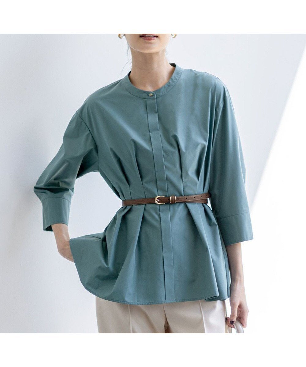 【エニィ スィス/any SiS】のウエストタックチュニック ブラウス インテリア・キッズ・メンズ・レディースファッション・服の通販 founy(ファニー) ファッション Fashion レディースファッション Fashion for Women トップス・カットソー Cut & Sew Tops シャツ・ブラウス・オフィスカジュアル Elegant Blouses & Button-Ups おすすめ Recommended / Our Picks カフス Cuff Design ジャケット Jacket, Outerwear スリット Slit, Slit Detail チュニック Tunic, Long Top フレア Flare, Flared ロング Long, Long-Length 新作・新入荷 New Arrivals / New In A/W・秋冬 Autumn/Winter グリーン|ID: prp329100004631354 ipo3291000000033389608