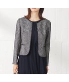 【エニィ スィス/any SiS】のシャイニーストレッチツイード ジャケット シャンブレーネイビー|ID: prp329100004631743 ipo3291000000033854900