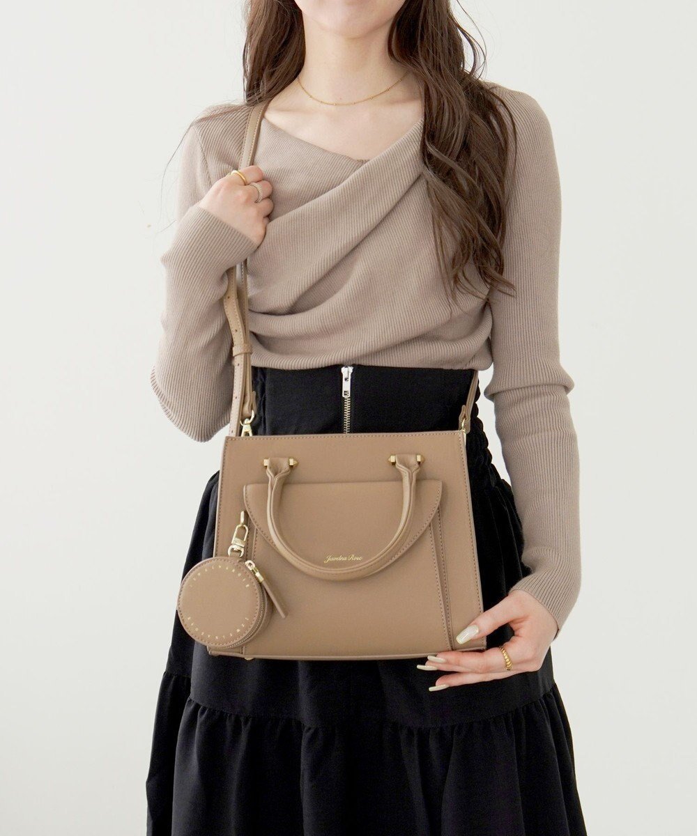 【エースバッグズアンドラゲッジ/ACE BAGS & LUGGAGE】のJewelna Rose ヴィクシー ハンドバッグ 16232 ジュエルナローズ インテリア・キッズ・メンズ・レディースファッション・服の通販 founy(ファニー) 　ファッション　Fashion　レディースファッション　Fashion for Women　アクセサリー　Fashion Accessories　オレンジ　Orange　春　Spring　秋　Autumn　コンパクト　Compact, Small Size　ショルダー　Shoulder, Shoulder Strap　シンプル　Simple, Minimal　トラベル　Travel, Travel Gear　人気　Popular, Best Seller　ハンカチ　Handkerchief, Hanky　フェイクレザー　Faux Leather, PU Leather　フラップ　Flap, Flap Pocket　フロント　Front, Front Design　ポケット　Pocket, Pocket Detail　ポーチ　Pouch, Small Case　リップ　Lip, Lip Motif　リュック　Backpack, Rucksack　冬　Winter / This Winter　再入荷　Restock / Back in Stock　おすすめ　Recommended / Our Picks　夏　Summer　旅行　Travel　スーツケース キャリーケース　Suitcase / Carry Case　ビジネス 仕事 通勤　Business / Work / Commuting　グレージュ|ID: prp329100004631786 ipo3291000000033332552