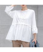 【23区/NIJYUSANKU】の【洗える】シルキータフタコンビ ペプラム カットソー 人気、トレンドファッション・服の通販 founy(ファニー) ファッション Fashion レディースファッション Fashion for Women トップス・カットソー Cut & Sew Tops シャツ・ブラウス・オフィスカジュアル Elegant Blouses & Button-Ups ロングTシャツ・Tシャツ Longline T-Shirts & Tees カットソー・ベーシックTシャツ Cut-and-Sewn Tops / Stretch Tees & Basics 洗える Machine Washable カットソー Cut and Sewn Top コンビ Combo, Combination Style シンプル Simple, Minimal タフタ Taffeta, Structured Fabric チュニック Tunic, Long Top バランス Balance, Style Balance ペプラム Peplum, Flared Hem A/W・秋冬 Autumn/Winter 冬 Winter / This Winter エレガント 上品 Elegant 2025年 2025 2025-2026秋冬・A/W Autumn/Winter 2025–26 AW25–26 thumbnail ホワイト系|ID: prp329100004631812 ipo3291000000033332738