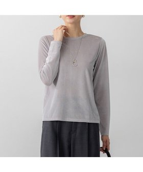 【23区/NIJYUSANKU】 【洗える】シアーベロア ロングスリーブ Tシャツ人気、トレンドファッション・服の通販 founy(ファニー) ファッション Fashion レディースファッション Fashion for Women トップス・カットソー Cut & Sew Tops シャツ・ブラウス・オフィスカジュアル Elegant Blouses & Button-Ups ロングTシャツ・Tシャツ Longline T-Shirts & Tees カットソー・ベーシックTシャツ Cut-and-Sewn Tops / Stretch Tees & Basics ベロアトップス Velour Tops / Velvet-Look Items インナー Innerwear 洗える Machine Washable カットソー Cut and Sewn Top コンパクト Compact, Small Size シアー Sheer, See-Through シンプル Simple, Minimal ジャケット Jacket, Outerwear スリーブ Sleeve, Long Sleeve / Short Sleeve なめらか Smooth, Silky Texture ベロア Velour, Soft Velvet ベーシック Basic, Essential リラックス Relax, Relaxed Fit ロング Long, Long-Length A/W・秋冬 Autumn/Winter 冬 Winter / This Winter エレガント 上品 Elegant 2025年 2025 2025-2026秋冬・A/W Autumn/Winter 2025–26 AW25–26 |ID:prp329100004631816