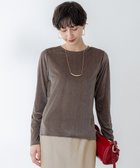 【23区/NIJYUSANKU】の【洗える】シアーベロア ロングスリーブ Tシャツ カーキ系|ID: prp329100004631816 ipo3291000000033332768