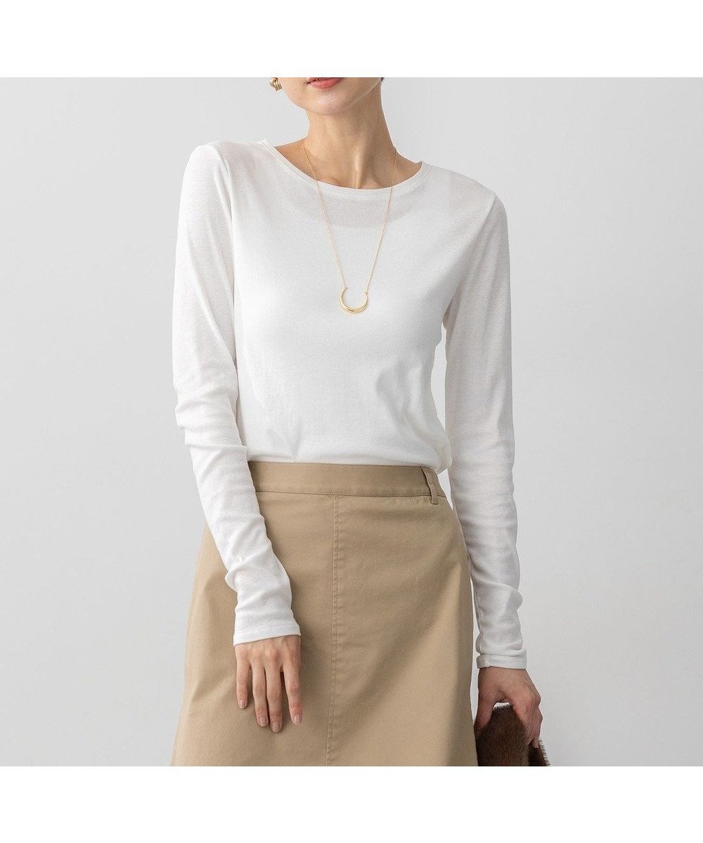 【23区/NIJYUSANKU】の【滝沢眞規子さん着用/洗える】シアーレイヤード カットソー 人気、トレンドファッション・服の通販 founy(ファニー) 　ファッションモデル・俳優・女優　Models　女性　Women　滝沢眞規子　Takizawa Makiko　ファッション　Fashion　レディースファッション　Fashion for Women　トップス・カットソー　Cut & Sew Tops　シャツ・ブラウス・オフィスカジュアル　Elegant Blouses & Button-Ups　ロングTシャツ・Tシャツ　Longline T-Shirts & Tees　カットソー・ベーシックTシャツ　Cut-and-Sewn Tops / Stretch Tees & Basics　インナー　Innerwear　洗える　Machine Washable　カットソー　Cut and Sewn Top　カーディガン　Cardigan, Knitwear　コンパクト　Compact, Small Size　シアー　Sheer, See-Through　シンプル　Simple, Minimal　ジャケット　Jacket, Outerwear　バランス　Balance, Style Balance　フィット　Fit, Slim Fit　A/W・秋冬　Autumn/Winter　冬　Winter / This Winter　2025年　2025　2025-2026秋冬・A/W　Autumn/Winter 2025–26 AW25–26　 other-1|ID: prp329100004631823 ipo3291000000035607170